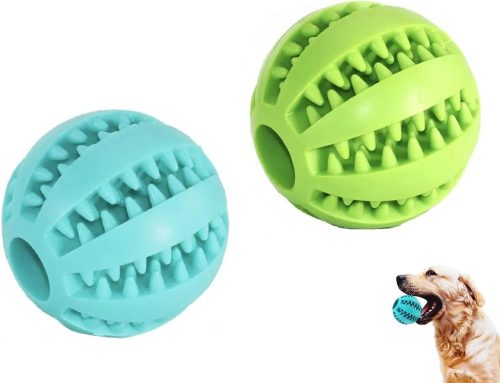 Natural Rubber Teeth Cleaning Ball for Dogs Interactive Dental Chew Toy