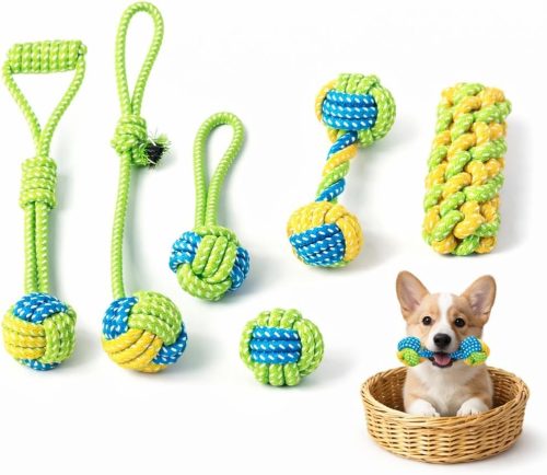 Cotton Rope Tug Toys for Aggressive Chewers All Sizes Dental Cleaning and Boredom Prevention