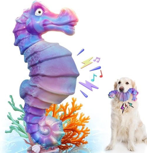 Squeaky Rubber Belly Chew Toy for Dogs Tough Interactive Toy for All Breeds Helps Relieve Boredom