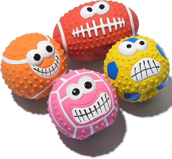 Soft Latex Rubber Bouncy Squeaky Fetch Balls for Dogs