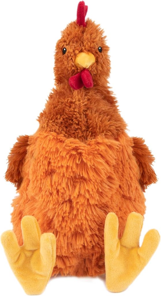 Crinkle Chicken Squeaky Plush Dog Toy No Stuffing No Mess for Moderate Chewers