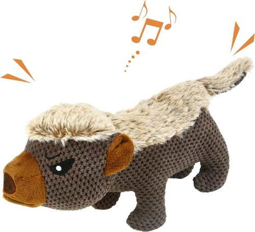 Durable Plush Squeaky and Crinkle Toy for Aggressive Chewers Medium and Large Breeds